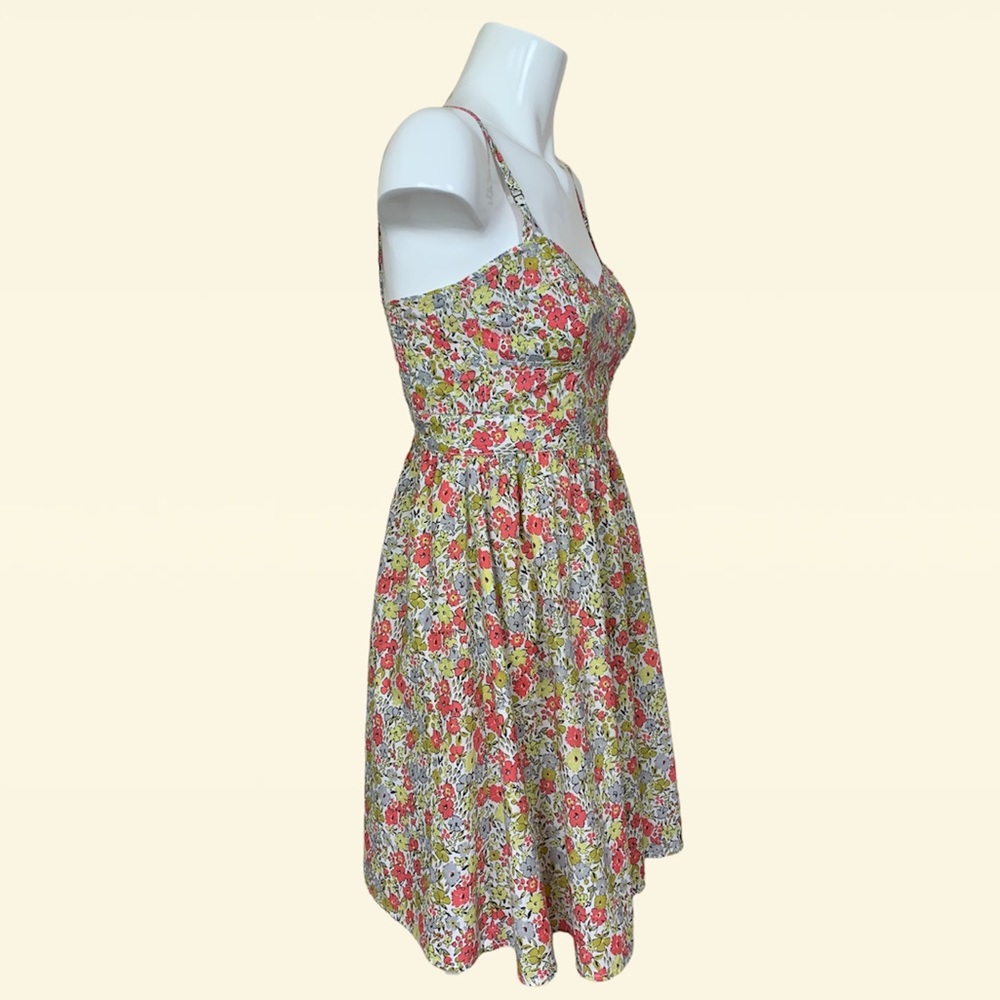 Fossil Floral Print Strappy Fit and Flare Sweetheart Neckline Dress Small - Picture 6 of 13